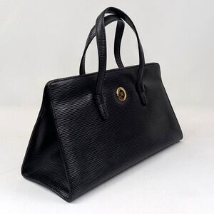 Carolina Herrera Satchel Epi Leather Handbag Double Handle Designer Quiet Luxury